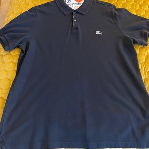 Burberry Men’s Navy Blue Polo Shirt 2X